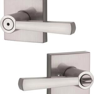 Baldwin Prestige Series Spyglass Bed & Bath Lever Door Handle Satin Nickel